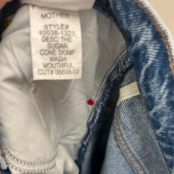 NWT Mother Denim SNACKS The Sugar Cone Skimp Wide Leg Jeans Mouthful 26